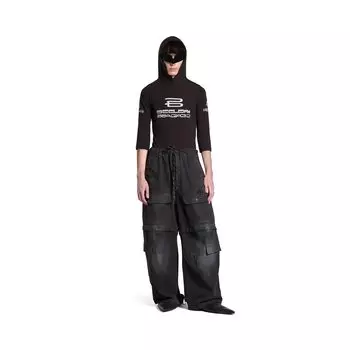 Большие брюки-карго Balenciaga, черный