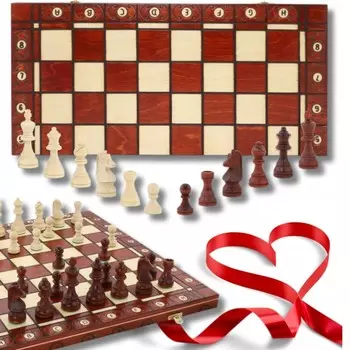 БОЛЬШИЕ деревянные шахматы 48 см - ЛУЧШИЙ ПОДАРОК НА РОЖДЕСТВО Inna marka