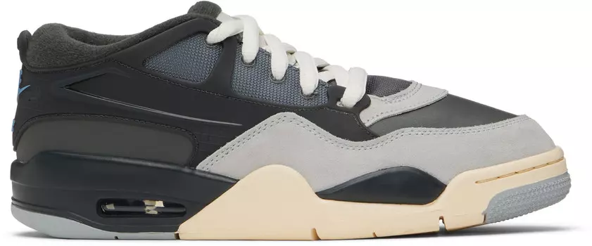 Большие детские черные и серые кроссовки Air Jordan 4 RM Nike Jordan