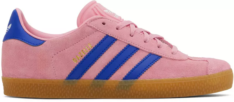 Большие детские розовые и синие кроссовки Gazelle Adidas Kids