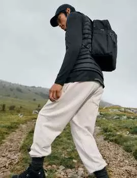 Большие джоггеры из хлопка с высоким содержанием Marks & Spencer, экрю