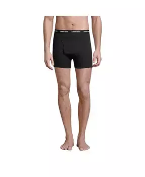 Большие и высокие боксеры-слипы из трикотажа, 3 шт Lands' End, черный