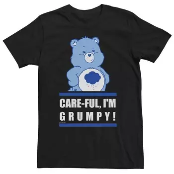 Большие и высокие медведи Заботливые, я сварливый! Футболка Grumpy Bear Licensed Character, черный