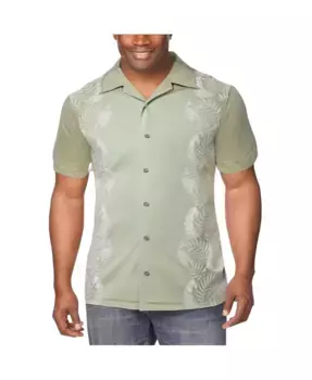 Большие и высокие размеры: гавайская рубашка с коротким рукавом KingSize, зеленый