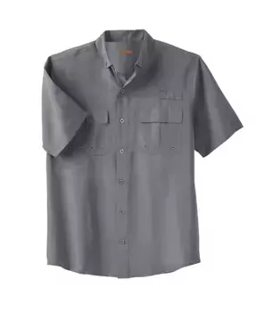 Большие и высокие размеры от KingSize Спортивная рубашка с коротким рукавом Off-Shore Boulder Creek, серебряный