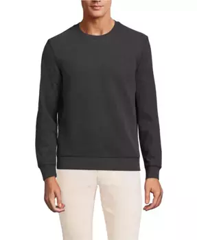 Большие и высокие размеры: толстовка Serious Sweats с длинным рукавом Lands' End, черный