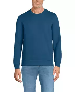 Большие и высокие размеры: толстовка Serious Sweats с длинным рукавом Lands' End, синий