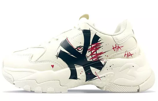 Большие кроссовки Chunky Chunky унисекс с низким верхом черного/красного цвета Mlb