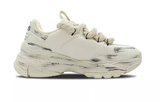 Большие кроссовки Chunky Chunky унисекс с низким верхом бежевый/черный Mlb