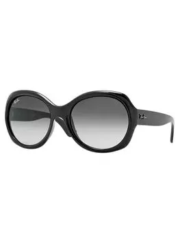 Большие круглые солнцезащитные очки из ацетата Glam 57MM Ray-Ban, черный