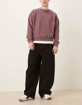Большие мешковатые брюки-карго ASOS DESIGN черного цвета