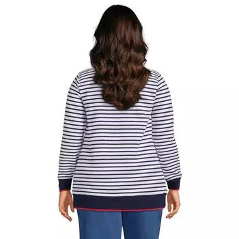 Большие размеры Lands' End Serious Sweats Толстовка-туника с круглым вырезом Lands' End