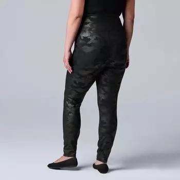 Большие размеры Simply Vera Vera Wang Леггинсы из искусственной кожи с высокой посадкой Simply Vera Vera Wang