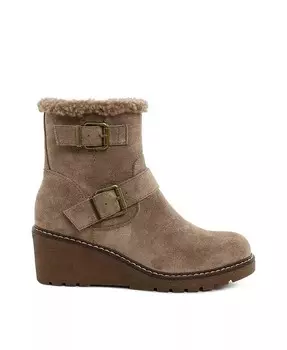 Большие роговые сапоги из искусственного меха London Rag, коричневый/бежевый