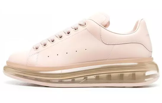Большие розовые прозрачные женские туфли на прозрачной подошве Alexander Mcqueen