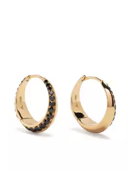 Большие серьги-кольца Othello Crescent Lizzie Mandler Fine Jewelry, черный