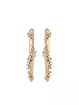 Большие серьги-кольца Scatter из желтого золота Ananya, золотой