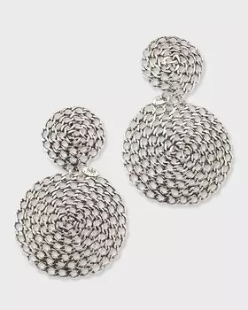 Большие серебряные серьги Onde Gourmette Gas Bijoux, цвет Silver
