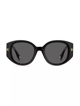 Большие солнцезащитные очки 51MM Marc Jacobs, черный