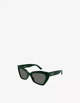 Большие солнцезащитные очки Balenciaga, цвет Verde