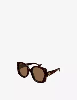 Большие солнцезащитные очки GG1257S Gucci, цвет Havana