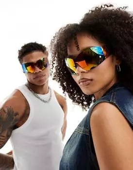 Большие солнцезащитные очки красного цвета с зеркальными линзами Spitfire Sleaford