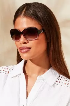 Большие солнцезащитные очки Lipsy, розовый