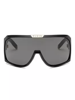 Большие солнцезащитные очки Philipp Plein, черный