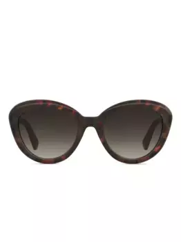 Большие солнцезащитные очки в черепаховой оправе Moschino Eyewear, коричневый