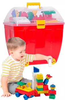 Большие строительные кирпичи Hemar K3, в красной коробке.