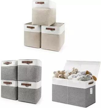 Большие тканевые корзины для хранения. Большой ящик для хранения игрушек с крышками. Bagnizer