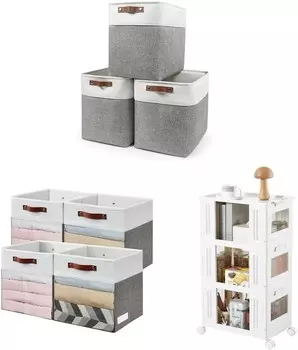 Большие тканевые корзины для хранения Кубики для хранения с прозрачным окном Пластиковый контейнер для хранения объемом 76 литров Bagnizer