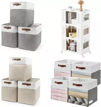 Большие тканевые корзины для хранения Кубики для хранения с прозрачным окном Пластиковый контейнер для хранения объемом 76 литров Bagnizer