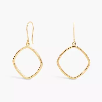 Большие висячие серьги из 14-каратного желтого золота Blue Nile