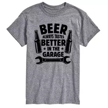 Большое достоинство и вкуснее пива. Футболка для гаража Licensed Character, серый