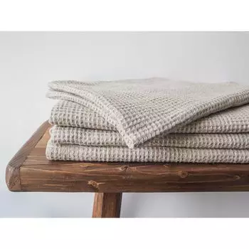 Большое полотенце из 100% льна. Пляжные полотенца 65 х 140 см. махровое льняное полотенце для сауны, цвет: кремовый. Sleephony, бежевый