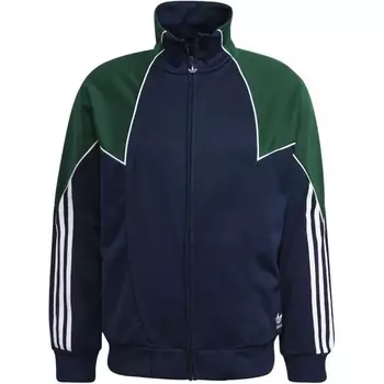 Большой абстрактный трилистник куртка мужская зеленая Adidas Originals, зеленый