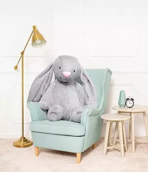 Большой большой плюшевый мишка, плюшевый кролик Фигу, мягкая игрушка-талисман, 100 см, темно-серый Mi Gustaw