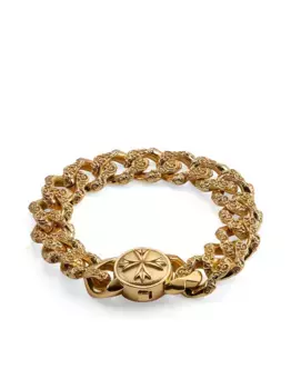 Большой браслет-цепочка с цветочным узором Emanuele Bicocchi, золотой