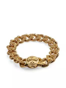 Большой браслет-цепочка с цветочным узором Emanuele Bicocchi, золотой