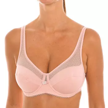 Большой бюстгальтер на косточках 00asf с деталями из микро-тюля обеспечивает поддержку и элегантность женственного дизайна Dim, розовый