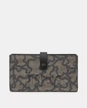 Большой черный кошелек Kaos Icon с логотипом Tous, черный