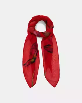 Большой цветочный шарф Desigual, оранжевый