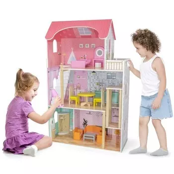 Большой деревянный кукольный домик ВИГА Viga