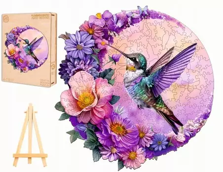 Большой Деревянный Пазл, 280 Деталей, Химминглибер В Полете В Деревянной Коробке Pasjo24