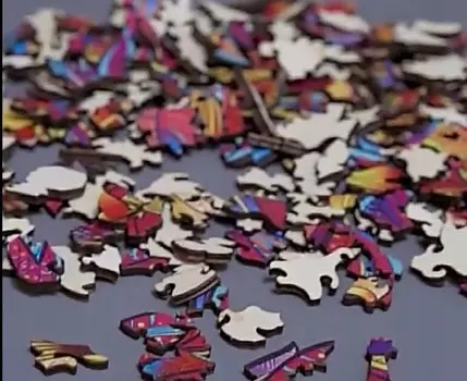 Большой Деревянный Пазл Попугай 300 Штук Попугай В Деревянной Коробке Pasjo24