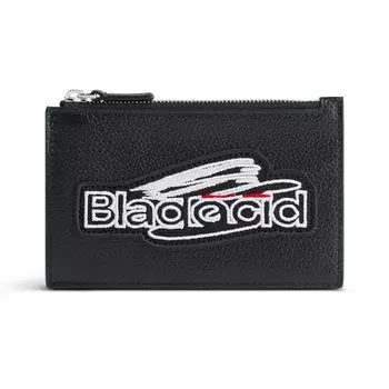 Большой длинный держатель для монет и карточек Balenciaga, черный