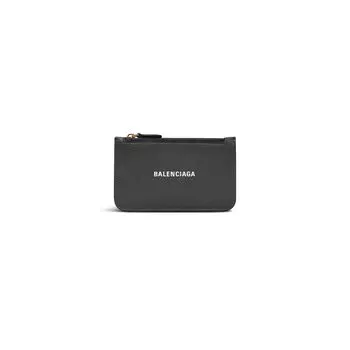 Большой длинный держатель для монет и карт BALENCIAGA, черный/белый