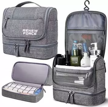 Большой дорожный органайзер для косметички, висящий на крючке XXL Tic-Bag Light, inna, светло-серый