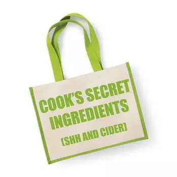 Большой джутовый мешок Секретные ингредиенты повара (тсс и сидр) Зеленый пакет 60 SECOND MAKEOVER, зеленый